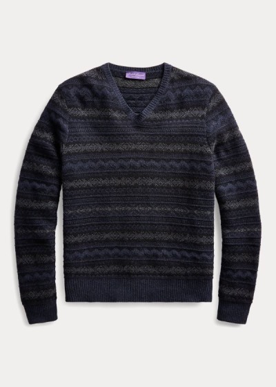 Suéter Ralph Lauren Fair Isle Cashmere Homem 93270-DWJS